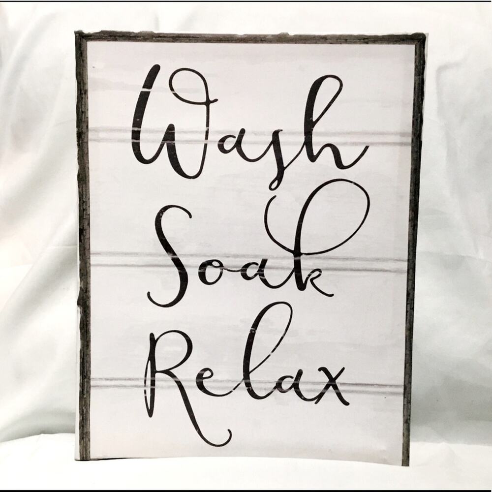 “Wash, Soak, Relax” Canvas Wall Art